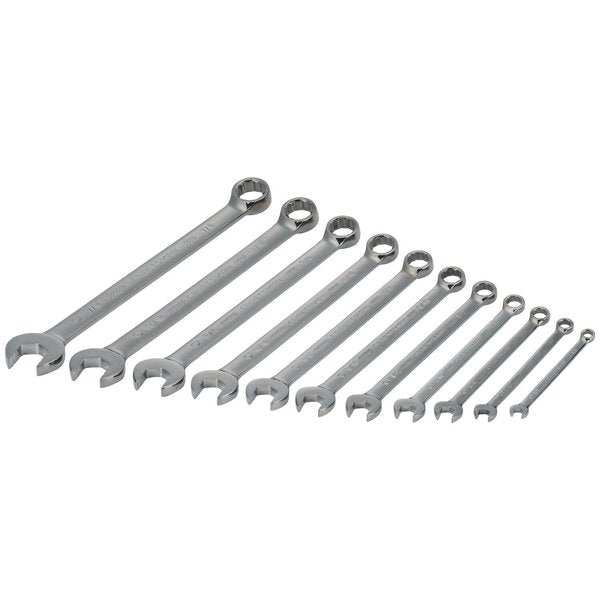Wrenches, 11-pc SAE Gunmetal Chrome Long