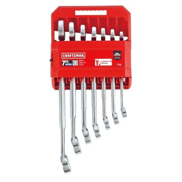 Wrenches, 7-pc Metric Raised-Panel Combi