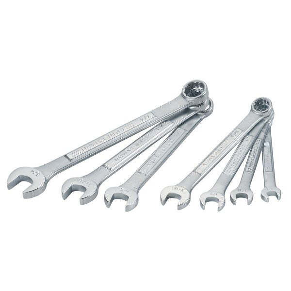 Wrenches, 7 pc SAE Raised-Panel Combinat