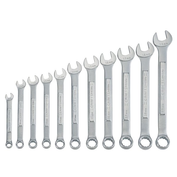 Wrenches, 11-pc Metric Raised-Panel Comb