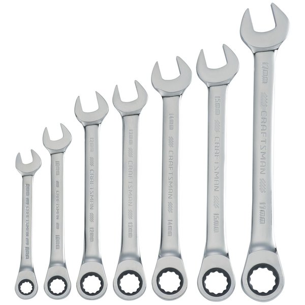 Wrenches, 7-pc Metric Ratcheting Combina