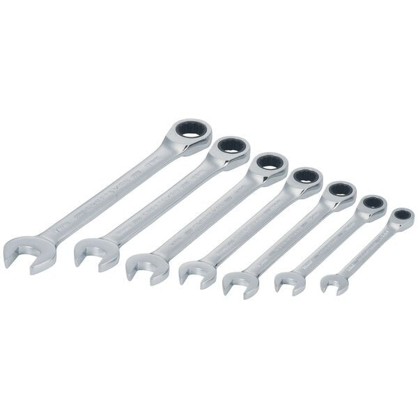 Wrenches, 7-pc Metric Ratcheting Combina