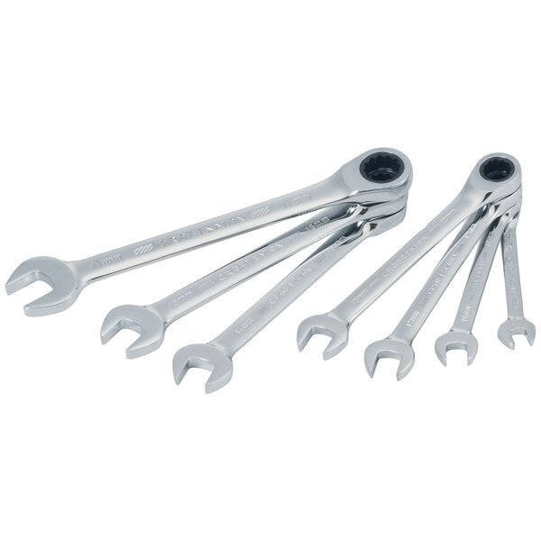 Wrenches, 7-pc Metric Ratcheting Combina