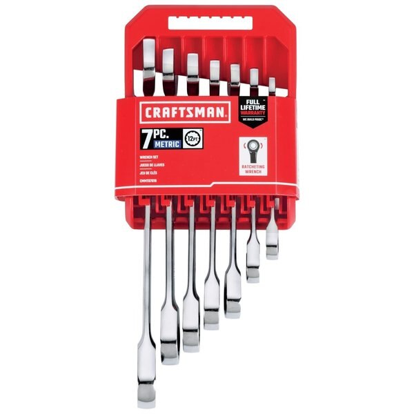 Wrenches, 7-pc Metric Ratcheting Combina