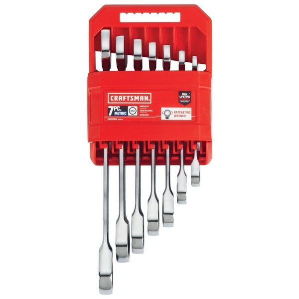 Wrenches, 7-pc Metric Ratcheting Combina