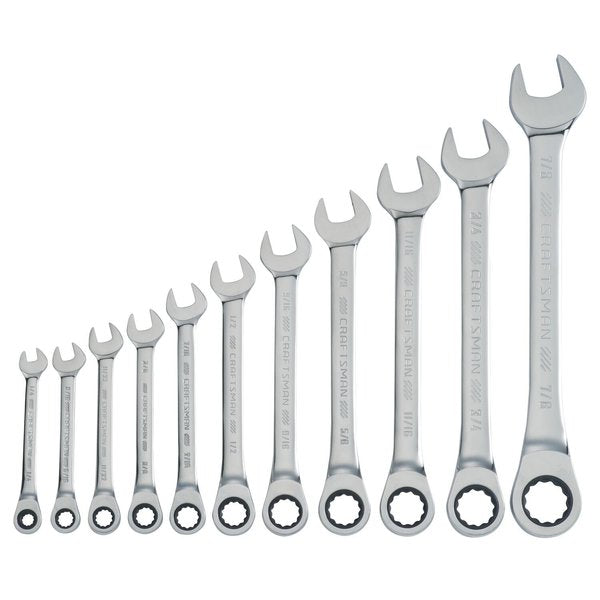 Wrenches, 11-pc SAE Ratcheting Combinati