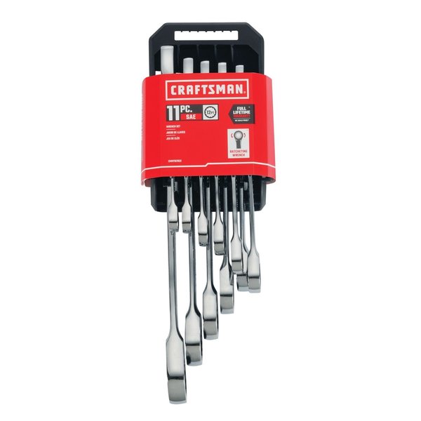 Wrenches, 11-pc SAE Ratcheting Combinati