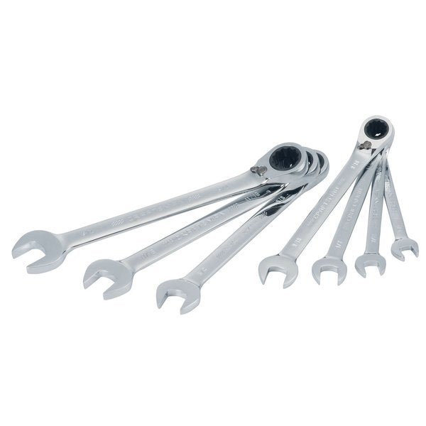 Wrenches, 7-pc SAE Reversible Ratcheting