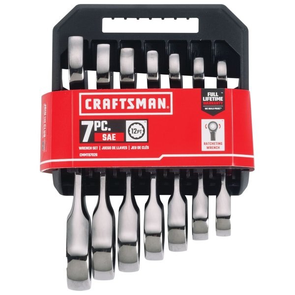 Wrenches, 7-pc SAE Stubby Ratcheting Wre