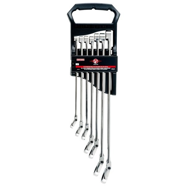 Flexible Head, V-Series XXL SAE Ratchet Flex Head Doubl, Polished Chrome