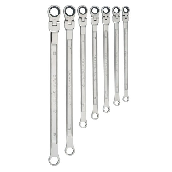 Flexible Head, V-Series XXL Met Ratchet Flex Head Doubl, Polished Chrome
