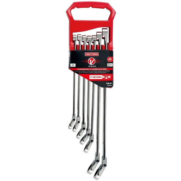 Flexible Head, V-Series XXL Met Ratchet Flex Head Doubl, Polished Chrome
