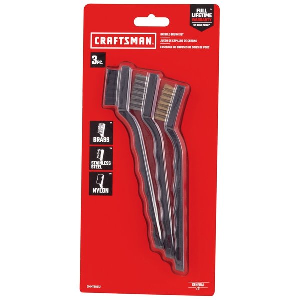 Auto Tools, 3PC Bristle Brush Set
