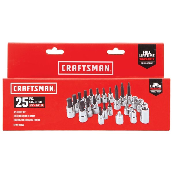 Sockets, 25-pc Bit Socket And External T