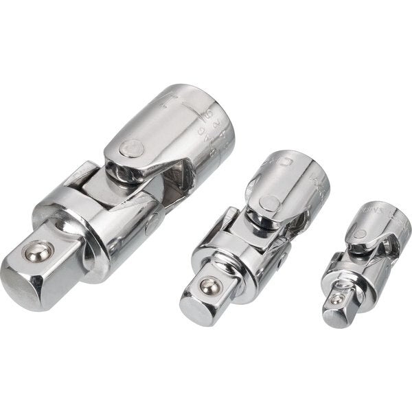 Sockets, 3-pc Universal Joint Set