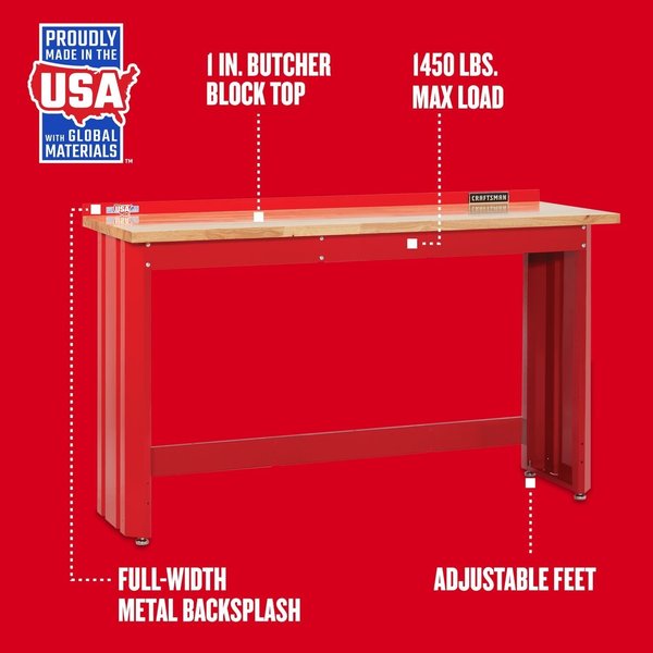 Storage, 6 ft. Wide Workbench With Butch