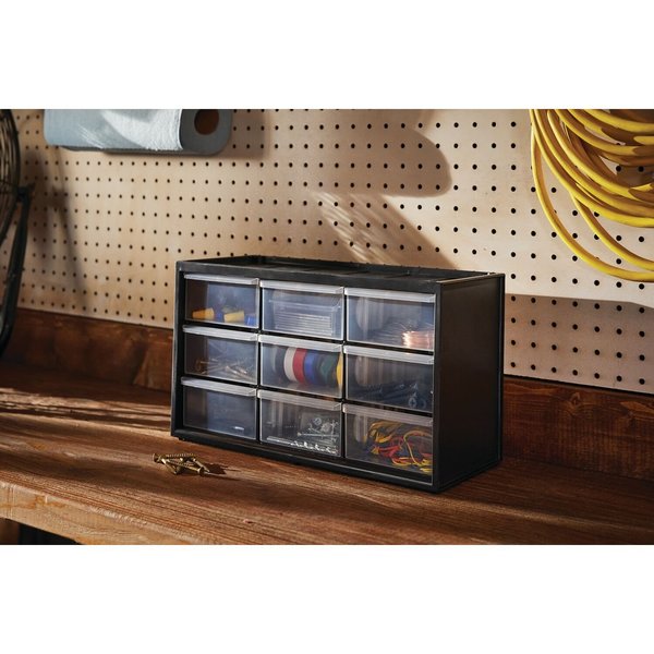 Plastic Large Drawer Bin System, 14.24 in W, 8.307 H