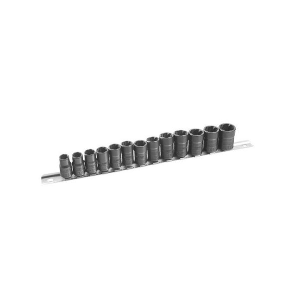 Twist Socket Set (On Rail), 13 pcs.