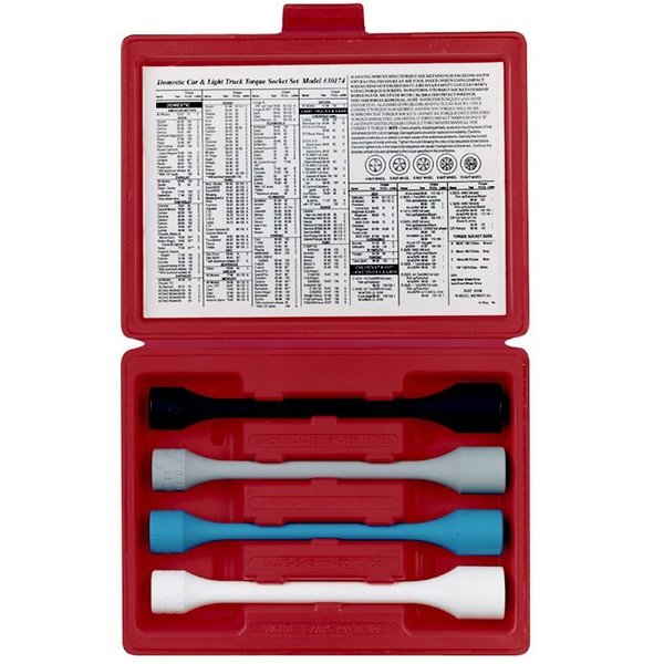 Torque Limiting Socket Set, 4 pcs.