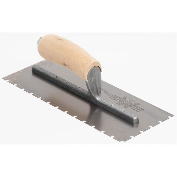 Notched Trowel, SS, 3/16