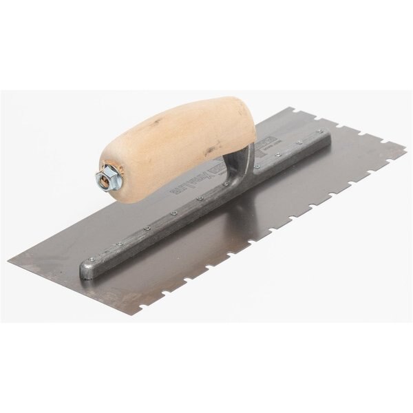 Notched Trowel, SS, 3/16