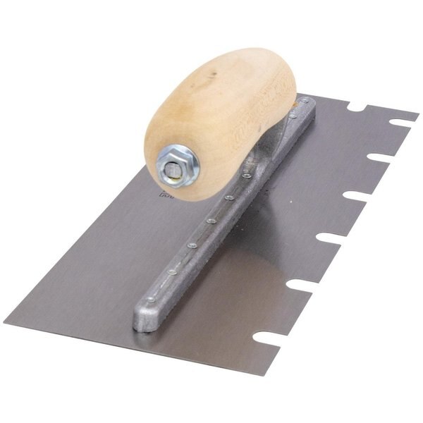 Notched Trowel, SS, 3/8