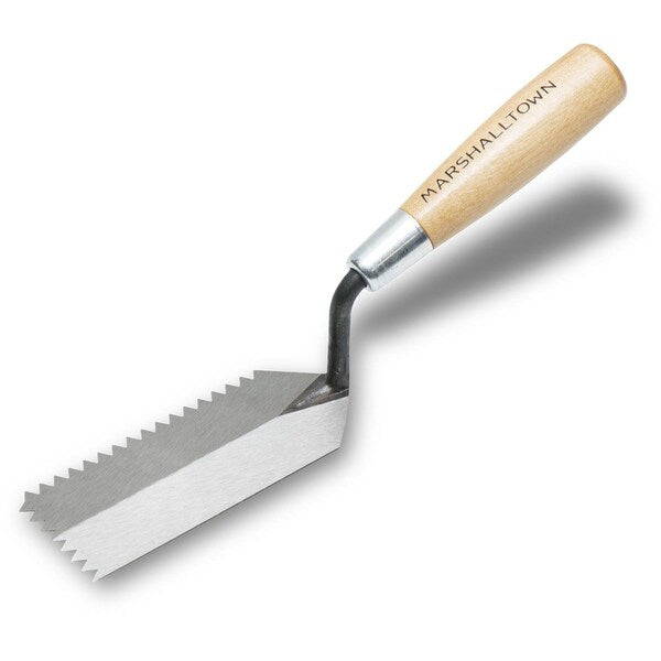 Notched Margin Trowel, V-Hndle, 1/4