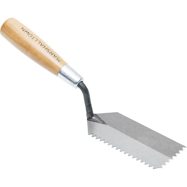 Notched Margin Trowel, V-Hndle, 1/4