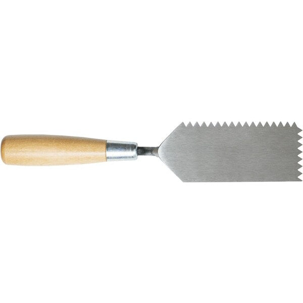 Notched Margin Trowel, V-Hndle, 1/4