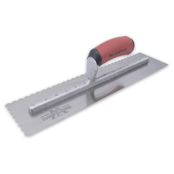 Notched Trowel, Sq Handle, 1/4