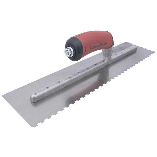 Notched Trowel, Sq Handle, 1/4