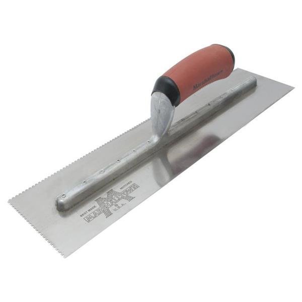 Notched Trowel, U-Handle, 1/8