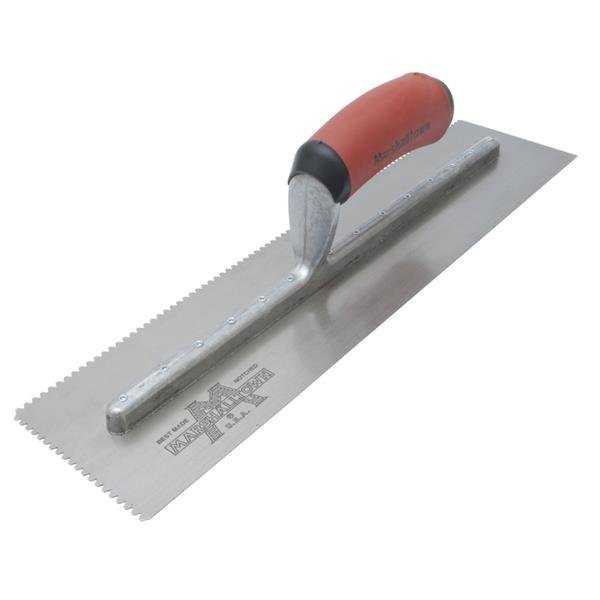 Notched Trwel, Flat V-Hndl, 1/8