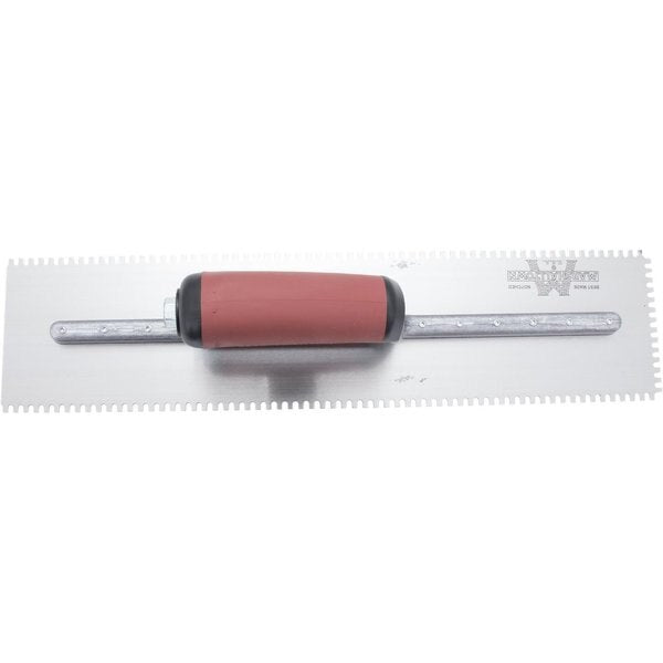 Notched Trowel, 3-Side, 1/8