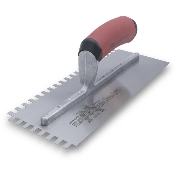 Notched Trowel, Sq Hndle, 3/16