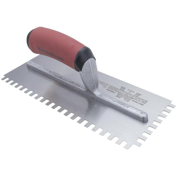 Notched Trowel, Sq Hndle, 3/16
