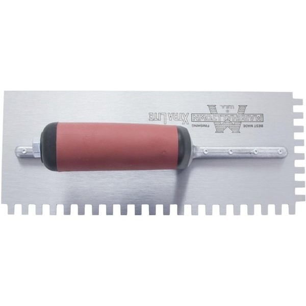 Notched Trowel, Sq Hndle, 3/16