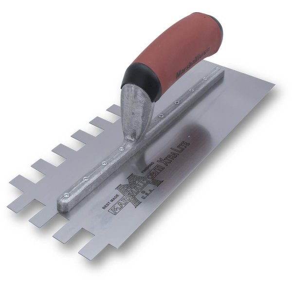 Notched Trowel, U-Handle, 1/4