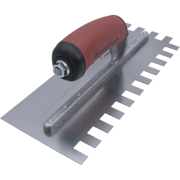 Notched Trowel, U-Handle, 1/4