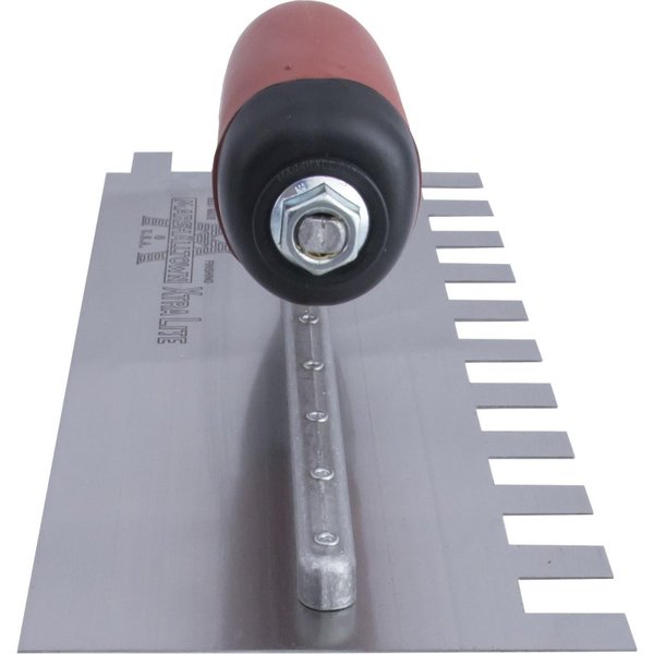 Notched Trowel, U-Handle, 1/4