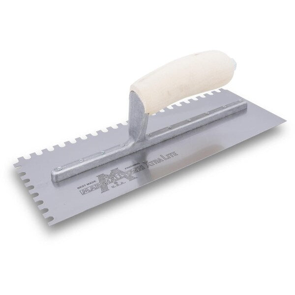 Notched Trowel, U-Handle, 1/4