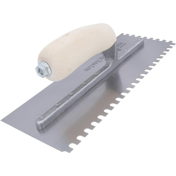 Notched Trowel, U-Handle, 1/4
