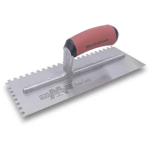 Notched Trowel, U-Handle, 1/4