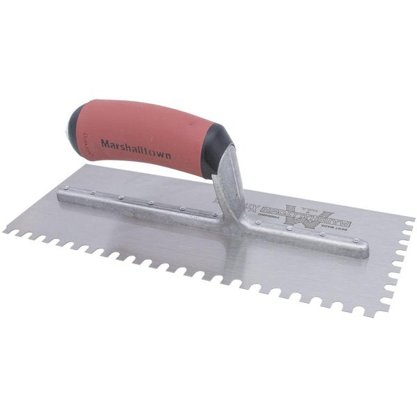 Notched Trowel, U-Handle, 1/4