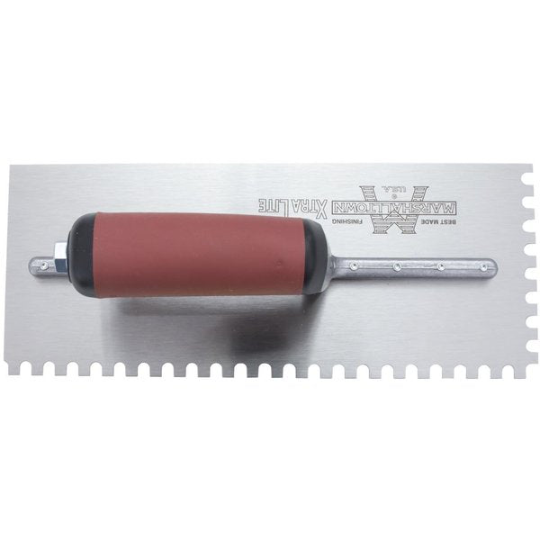Notched Trowel, U-Handle, 1/4
