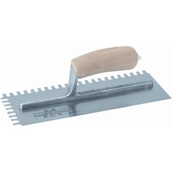 Notched Trowel, U-Handle, 3/4