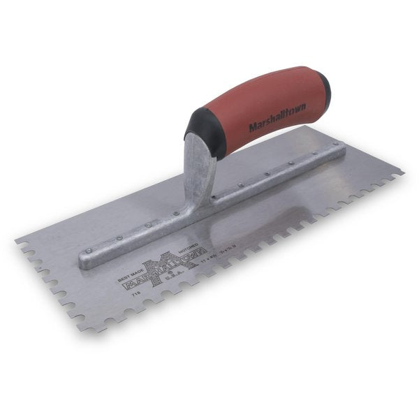 Notched Trowel, U-Handle, 1/4