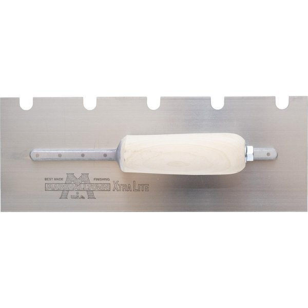Notched Trowel, Curved Hndl, 1/2