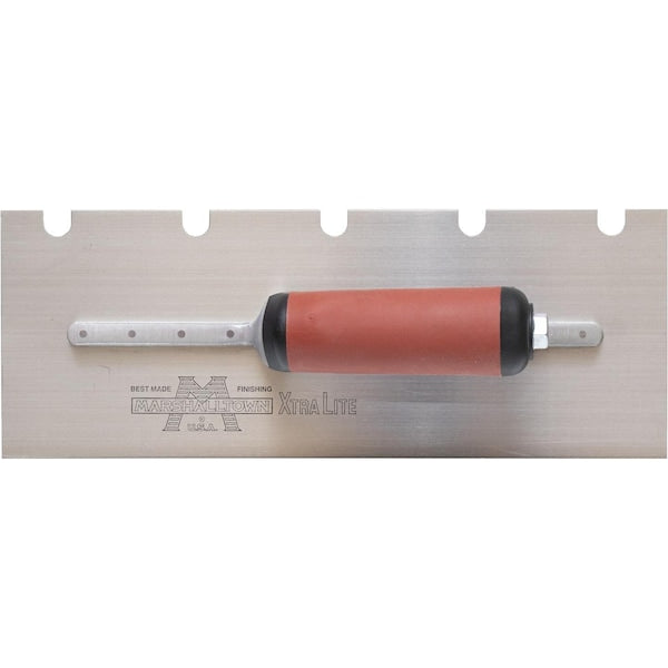 Notched Trowel, U-Handle, 1/2