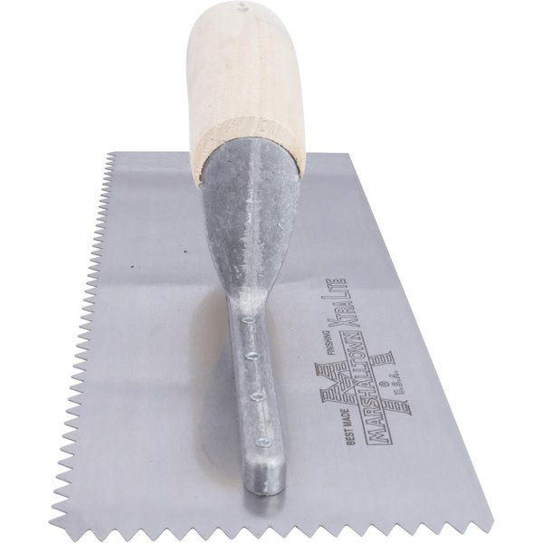 Notched Trowel, V-Handle, 1/4